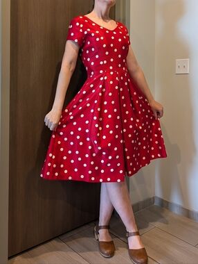 retro polka dot R&K ORIGINALS dress M
